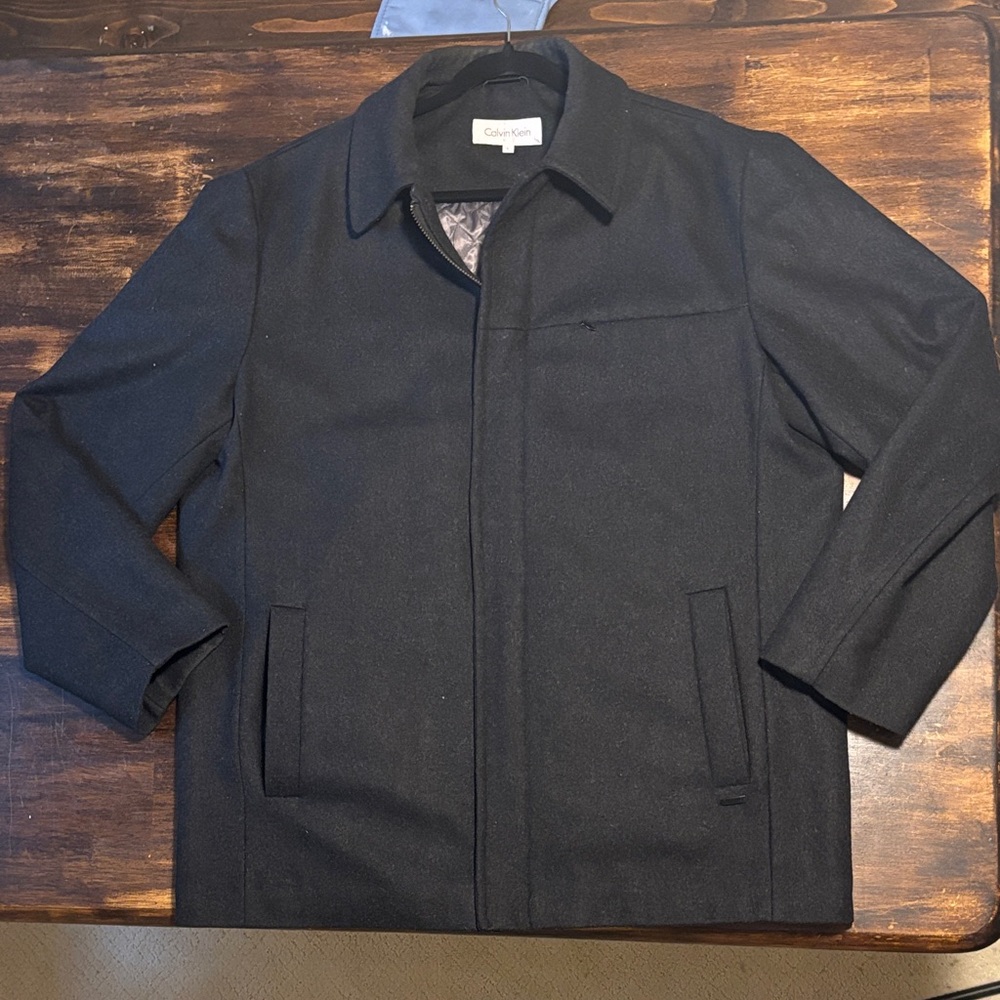 Calvin Klein Dark Gray Pea Coat